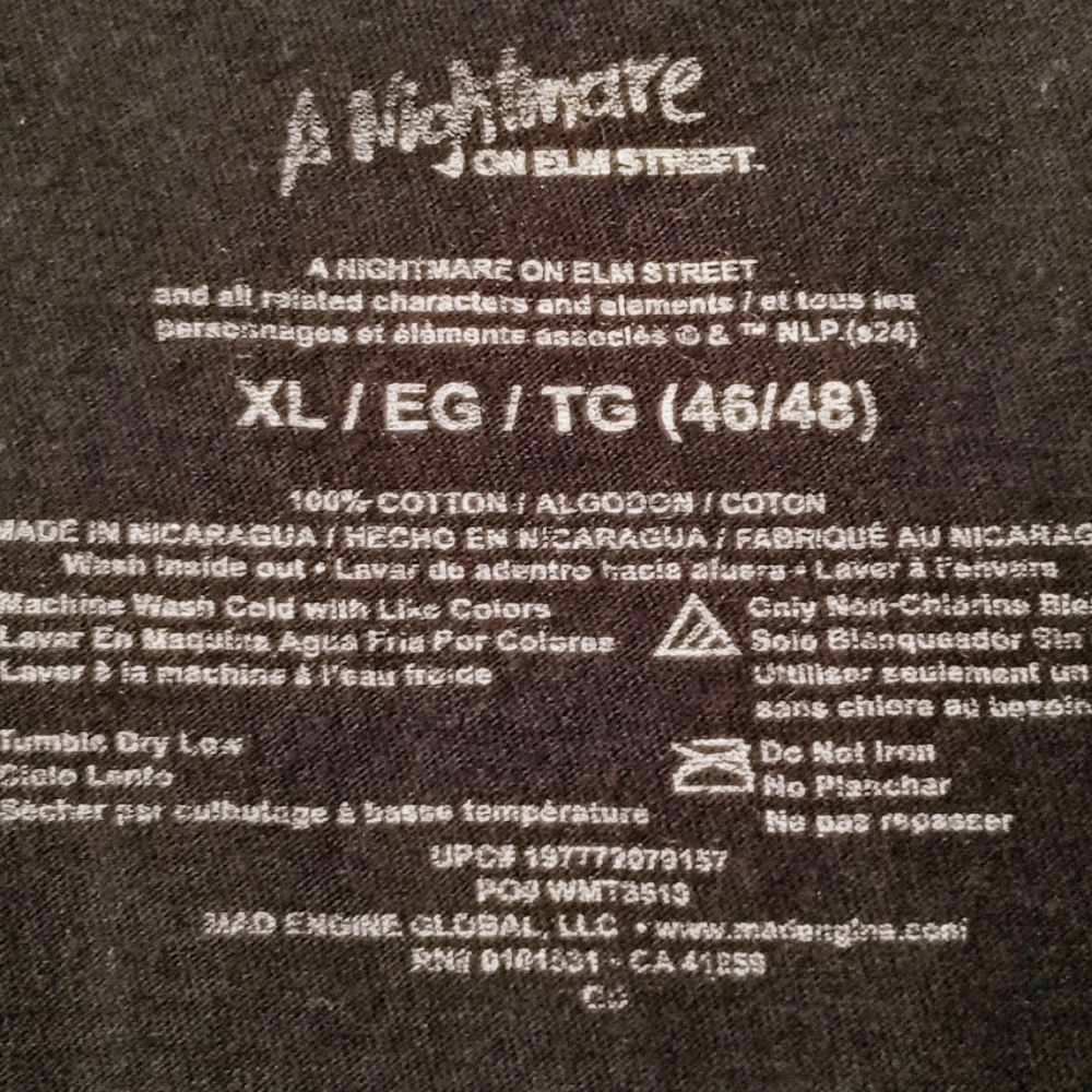 MAD Engine A Nightmare On Elm Street Ready or Not Here I Come! XL Tee Like New - Picture 3 of 4